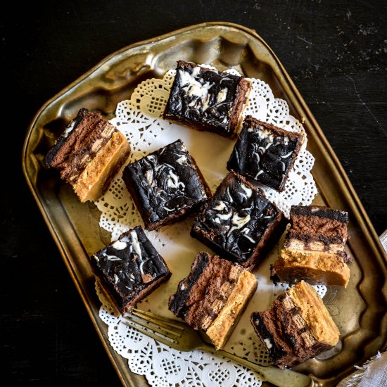 Chocolate Kit Kat Cheesecake Bars