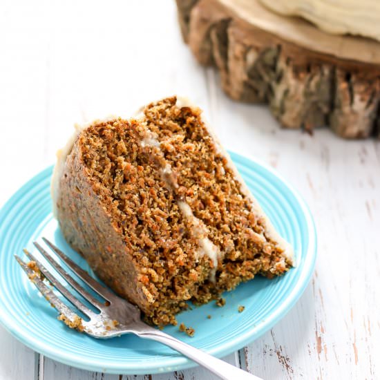 Whole Wheat Vegan Carrot Cake