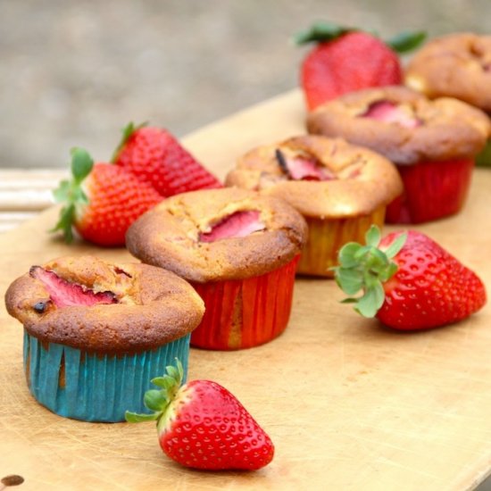 Strawberry Ricotta Muffins