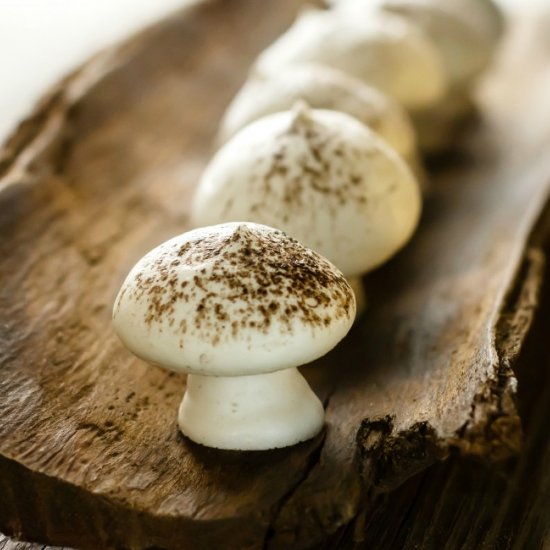 Aquafaba Meringue Mushrooms