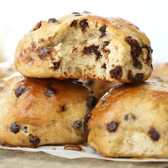 Chocolate Chip Hot Cross Buns (DF)