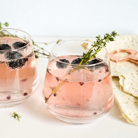 Blackberry Thyme Champagne Cocktail