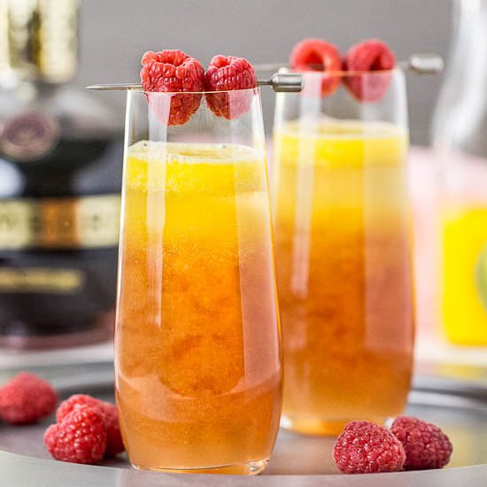 Mango & Raspberry Mimosas