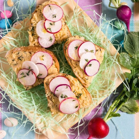 Easter Egg Radish Toasts