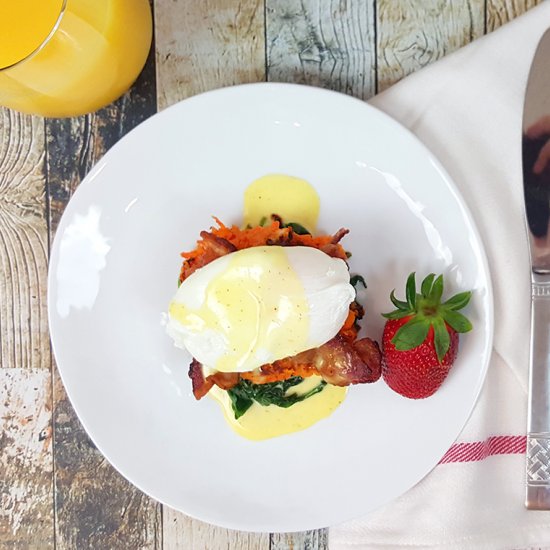 PALEO Sweet Potato Hash Benedict