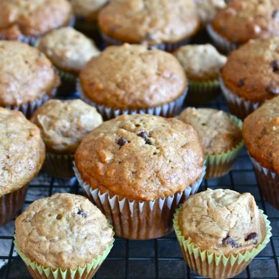 peanut butter & banana muffins