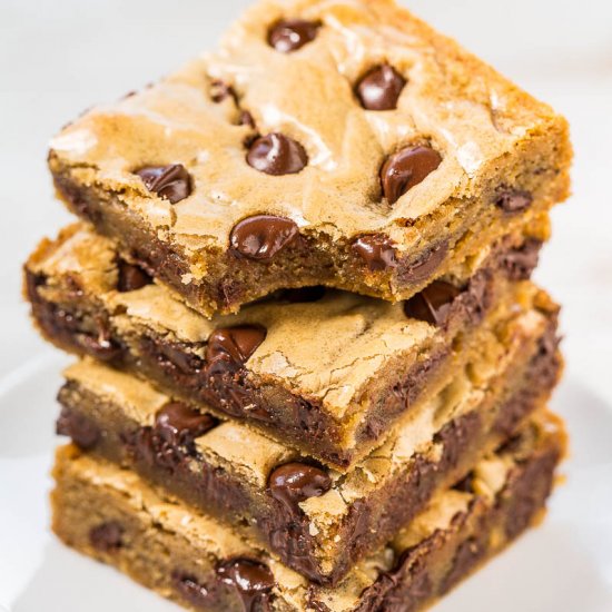 Browned Butter Choc Chip Blondies