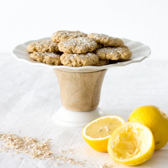 Lemon honey oatmeal cookies