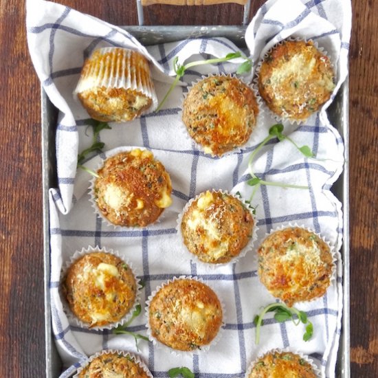 Pea & chorizo muffins