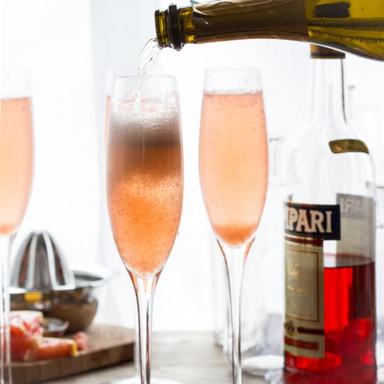 Grapefruit Champagne Cocktail