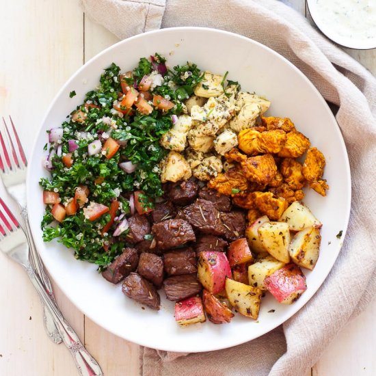 Mediterranean Mixed Grill Bowls