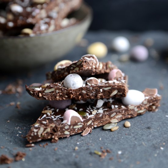 Coconut & Seed Dark Chocolate Bark