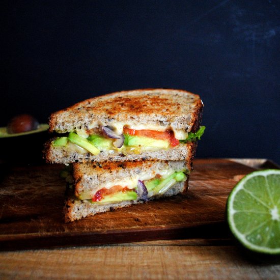 Deconstructed Guacamole Grilled Cheese