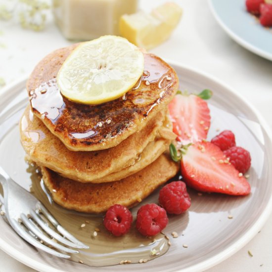 Lemon Cornmeal Pancakes