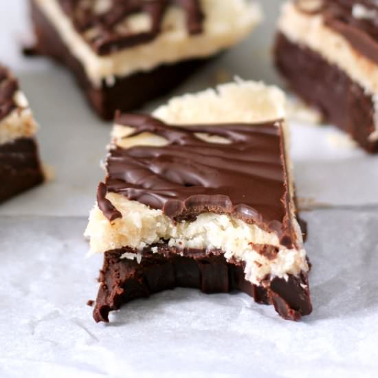 Layered Chocolate Coconut Fudge