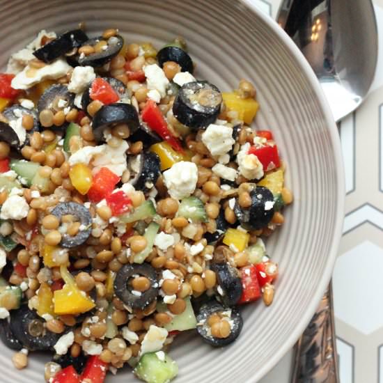 Lemony Lentil and Feta Salad