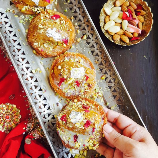 Shahi Tukra Moong Dal Halwa Canapés