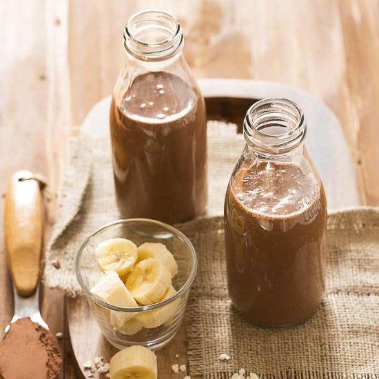 Chocolate Banana Oats Smoothie