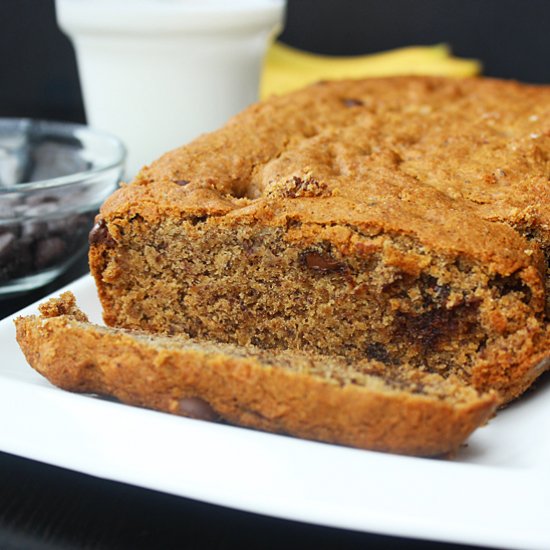 GF Vegan Chocolate Banana Bread