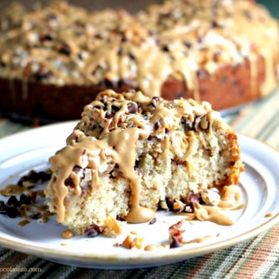 Chocolate Chip PB Oatmeal Cake