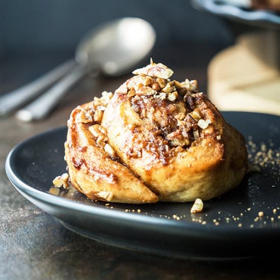 Homemade Spiced Apple Pecan Rolls