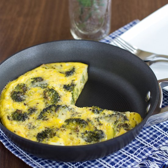 Egg Frittata w/ Roasted Broccoli