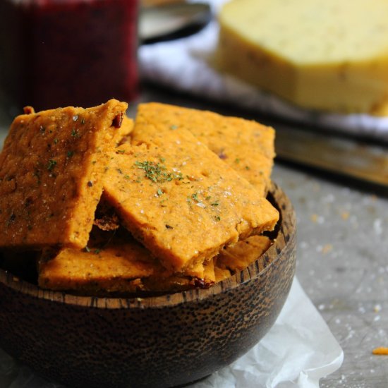 Sundried Tomato and Basil Crackers