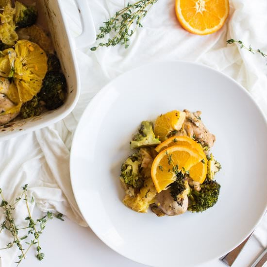 Orange-Balsamic Chicken + Broccoli