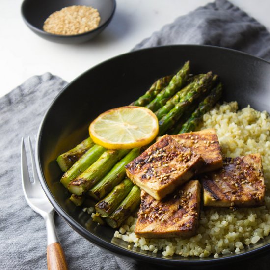 Grilled Tofu & Asparagus