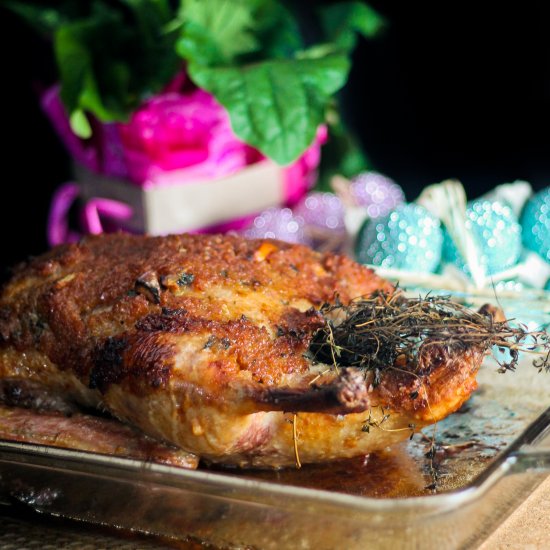 Nectarine Thyme Roast Duck