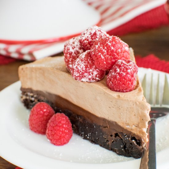 Raspberry Nutella Brownie Cake