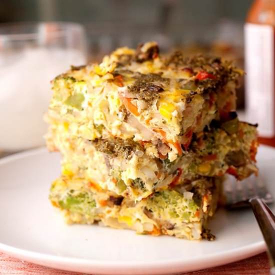 7 Veggie Pesto Breakfast Casserole