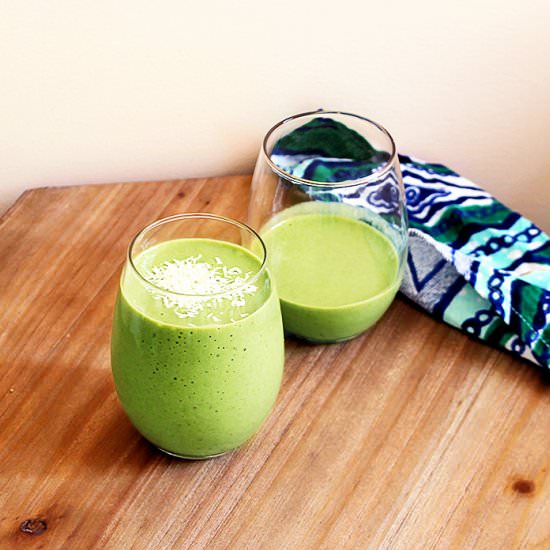 Coconut Green Protein Smoothie