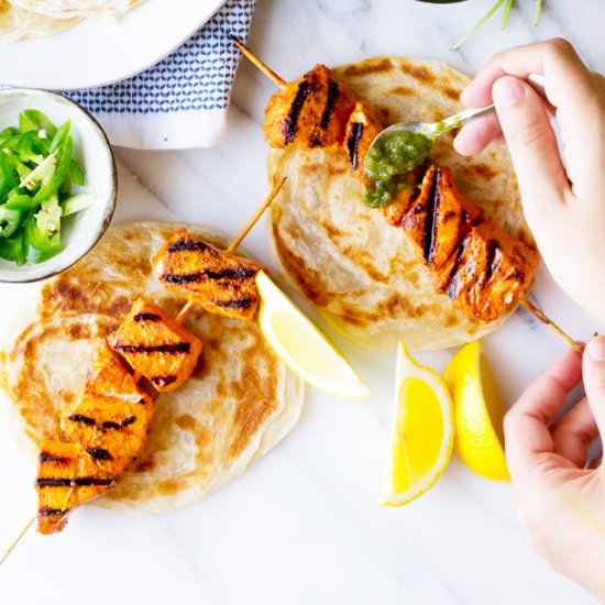 Tandoori Swordfish Wraps