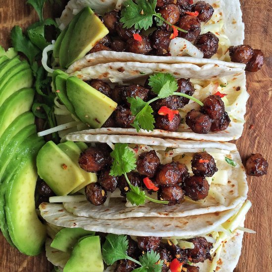 Tamarind Roasted Chickpea Tacos