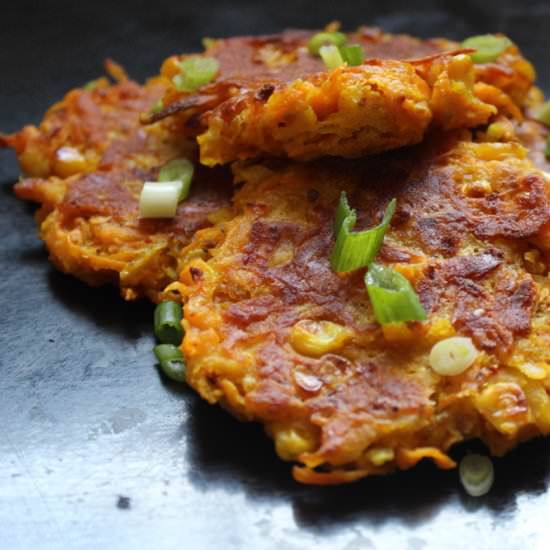 Carrot & Sweetcorn Fritters