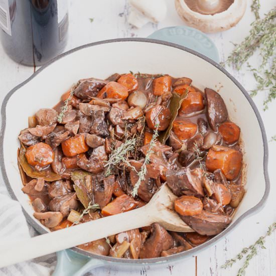 Mushroom Bourguignon