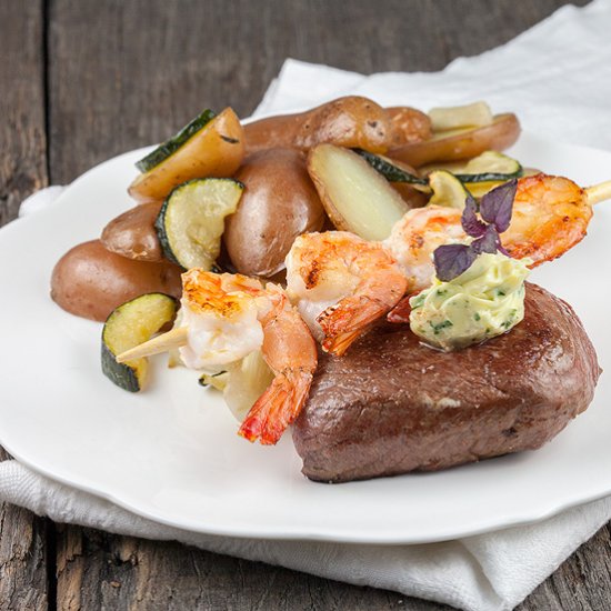 Surf and Turf with Herb Butter