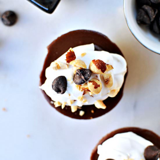 No-Bake Vegan Nutella Cheesecakes