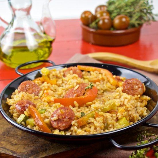 Chorizo paella