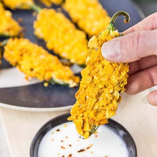 Cheez-It Crusted Jalapeno Poppers