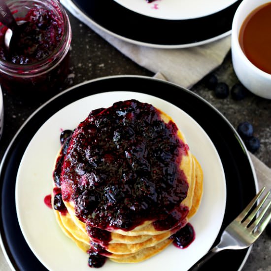 Gluten Free Pancakes with Berry Jam