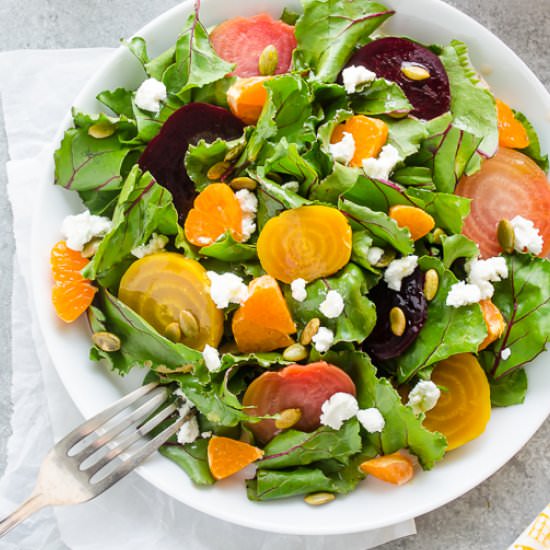 Roasted Beet Salad w/Beet Greens