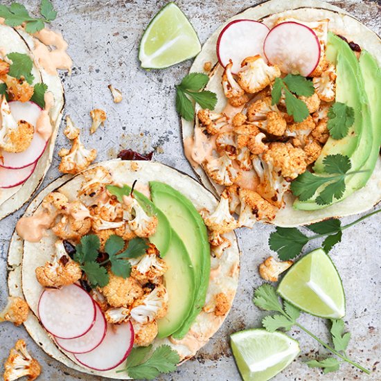 Roasted Cauliflower Tacos