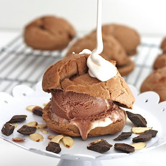 Rocky Road Profiteroles