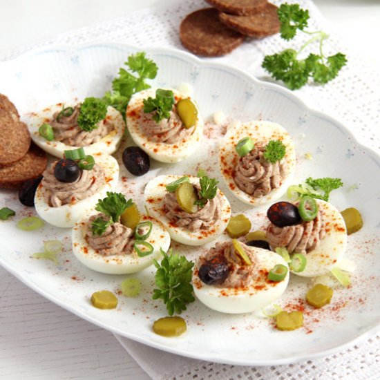 Deviled Eggs with Liver Pate