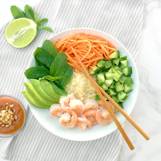 Spring Roll Cauliflower Rice Bowl