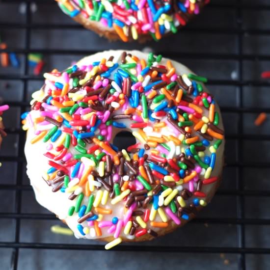 Gluten-Free Birthday Cake Donuts