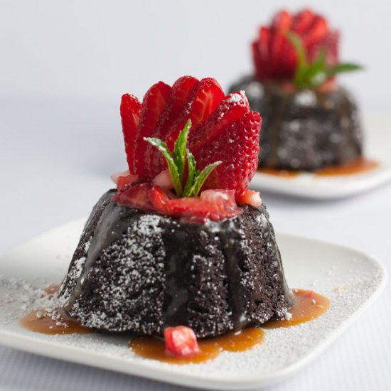 Chocolate Quinoa Mini Bundt Cakes