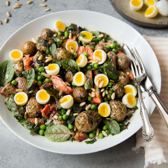 Spring Potato Salad with Quail Eggs